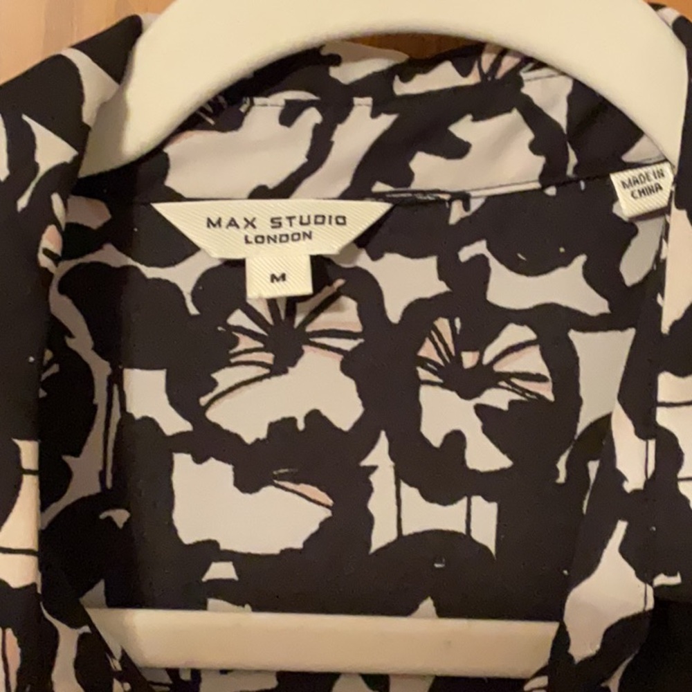 Max Studio Crepe Tiered Maxi Dress M - Picture 2 of 6